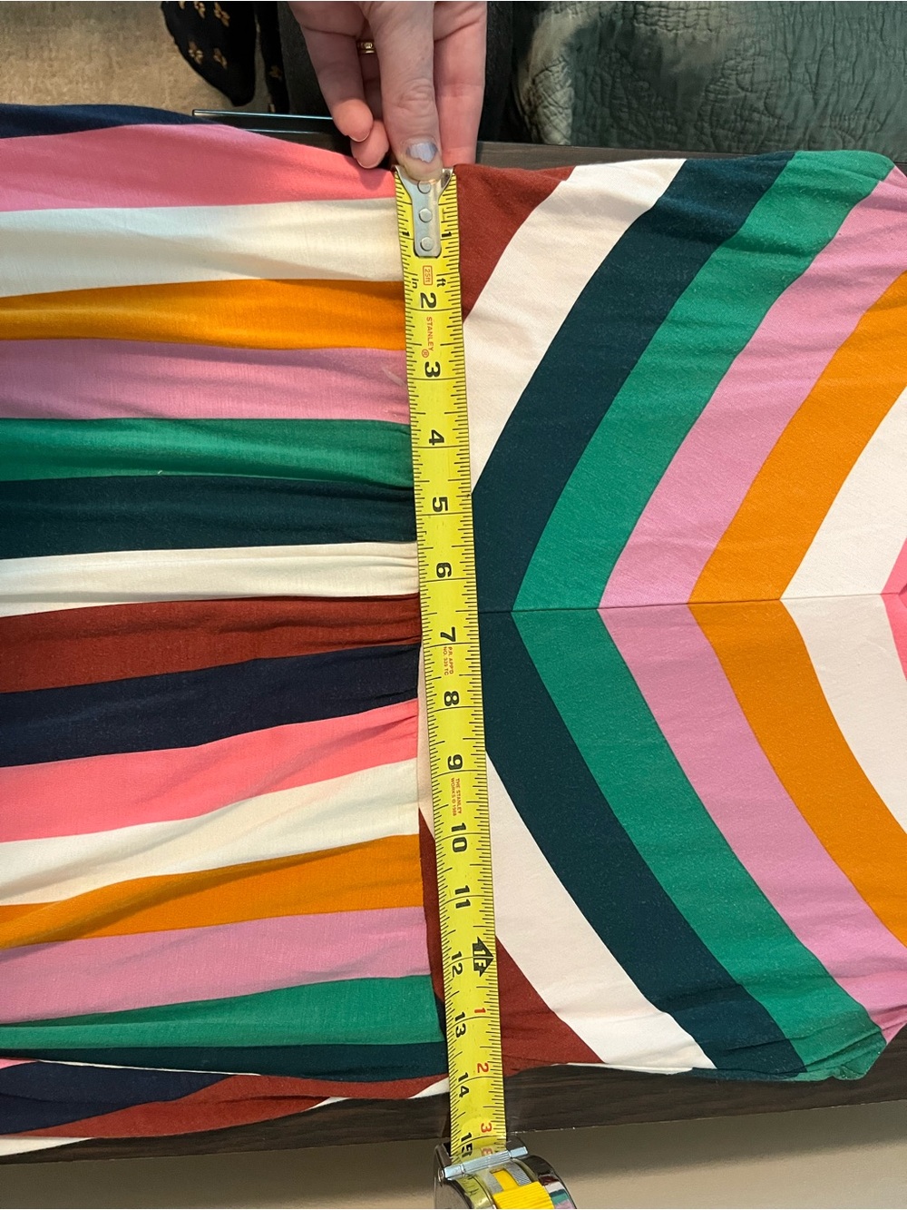 Boden Multi-Color Striped Maxi V-Neck Sleeveless Dress | Size 6 - Picture 6 of 6